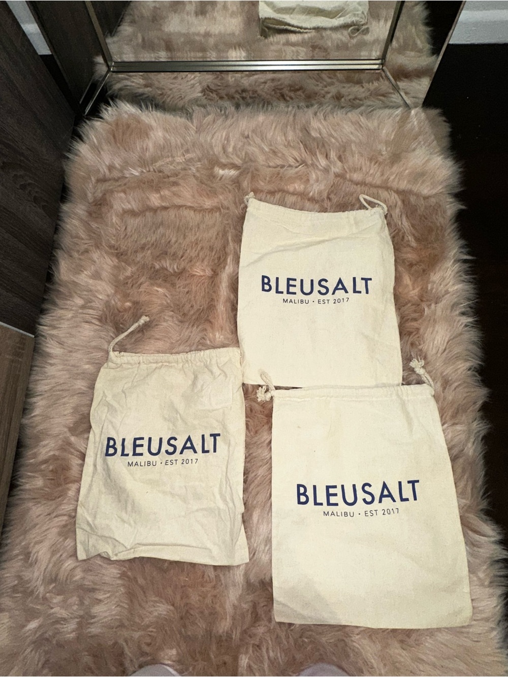 Lot of 3 Bleusalt garment dust bags